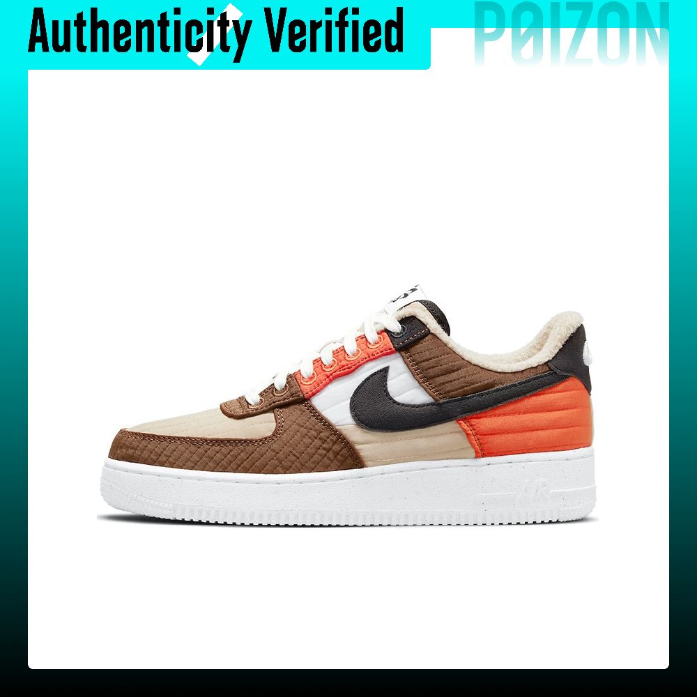 Nike Shoes Air Force 1 - ナイキ エアフォース1 スケートボードシューズ レディース ロートップ ホワイト/ブラウン/オレンジ