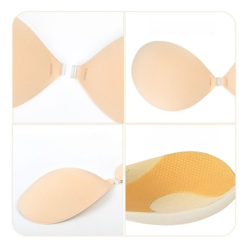 プッシュアップ粘着ブラ 厚め シリコン製バストアップパッド  - Push Up Bra Padded のレビューと価格