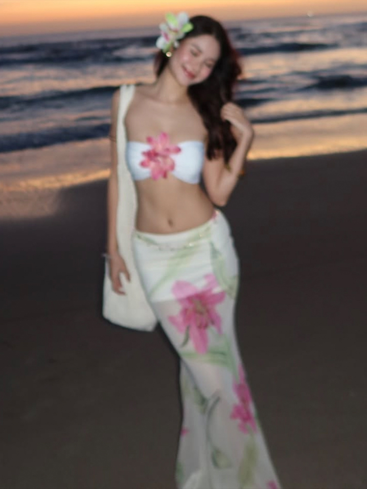 Nibber Pretty 女性 2 点セット 3D 花バン - Strapless Bra Backless のレビューと価格