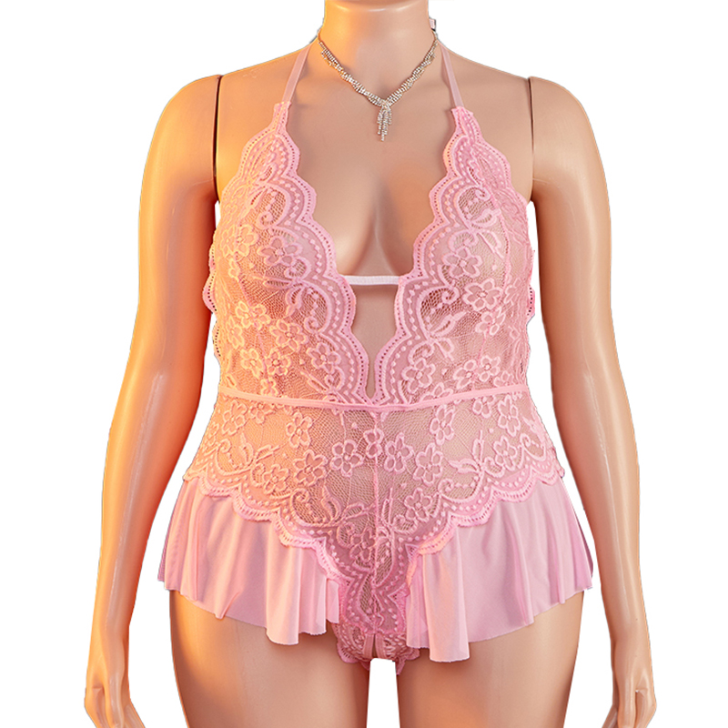 プラスサイズ 1XL-4XL テディ風セクシーランジェリー  - Lace Teddy Lingerie のレビューと価格
