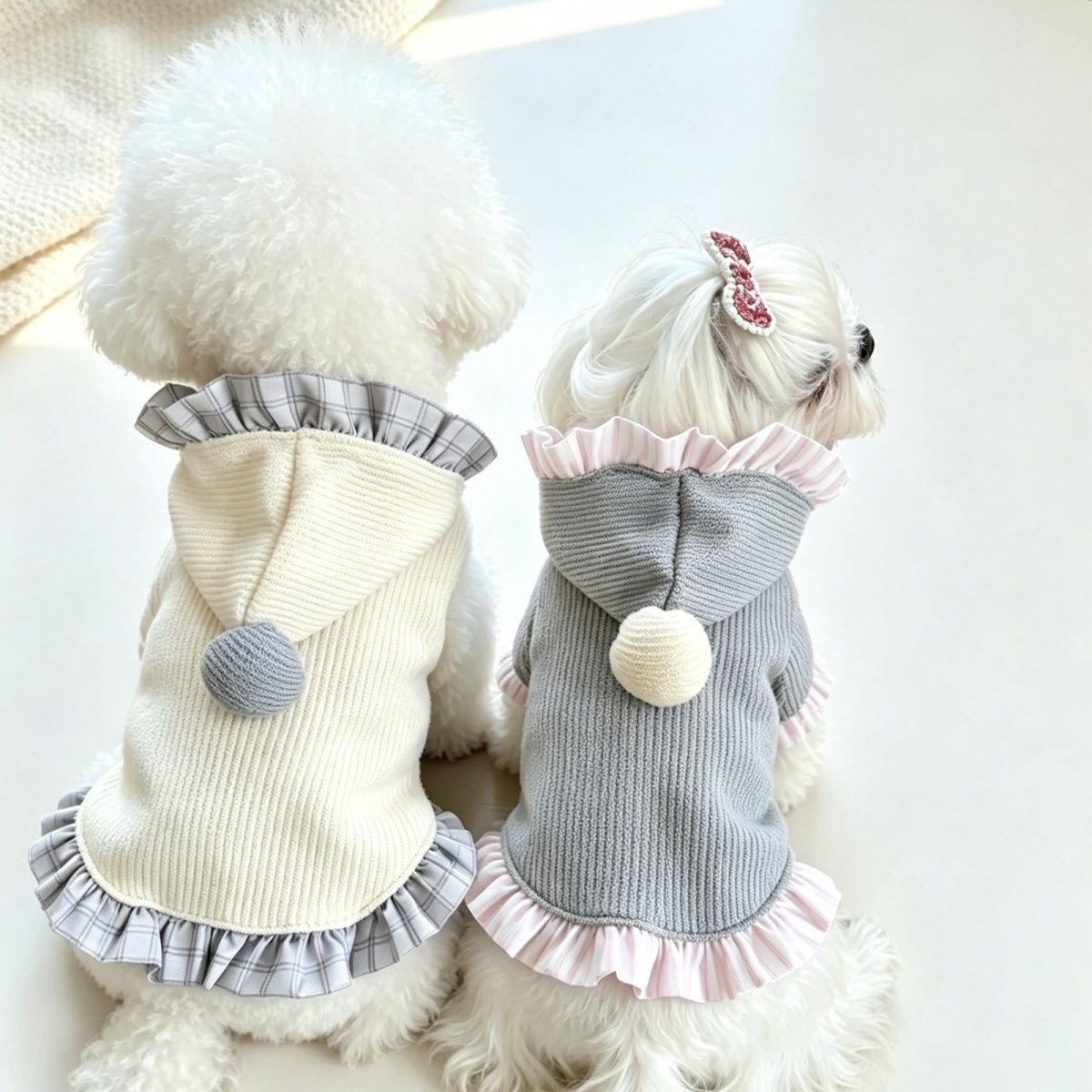 ペット用、秋・冬用、フード付きジャケット、袖なし、レーススカ - Lace Teddy Lingerie のレビューと価格