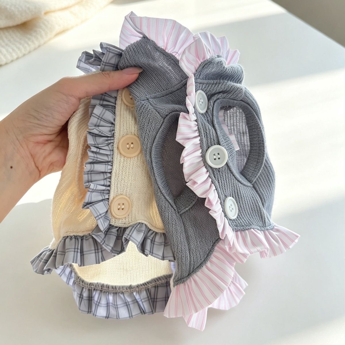 ペット用、秋・冬用、フード付きジャケット、袖なし、レーススカ - Lace Teddy Lingerie のレビューと価格