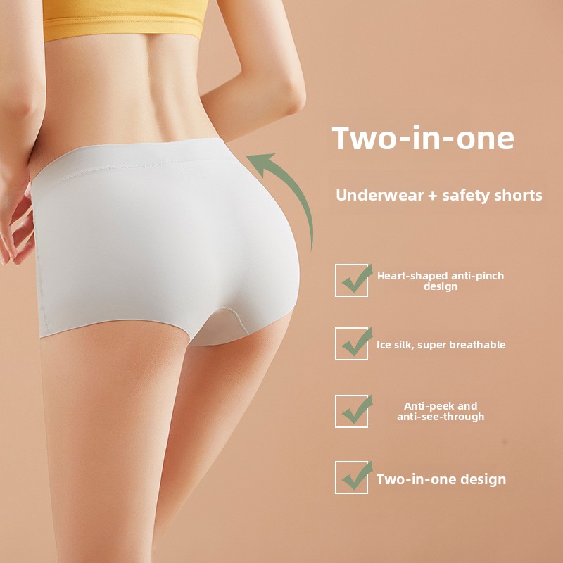 女性用2-in-1シームレスボーイショーツ、ミッドウエスト、 - Boyshort Underwear のレビューと価格