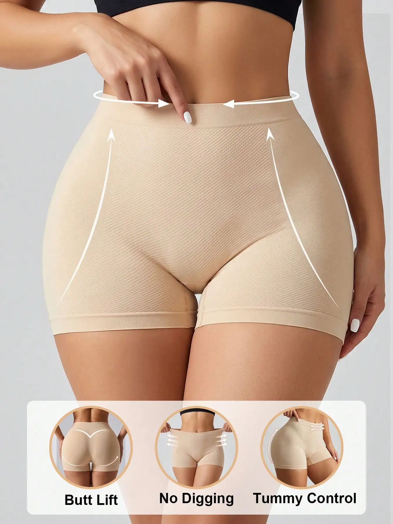 女性用シームレスボディシェイパーパンティー、ローウエスト、お - Boyshort Underwear のレビューと価格