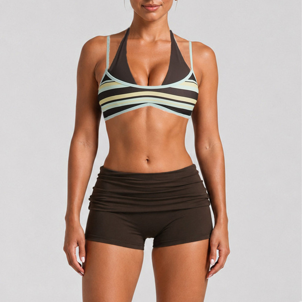パッド入り レディース ドット柄 ホルターネック ダブルスト - Sports Bra High Impact のレビューと価格